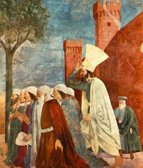 Piero della Francesca Exaltation of the Cross-inhabitants of Jerusalem